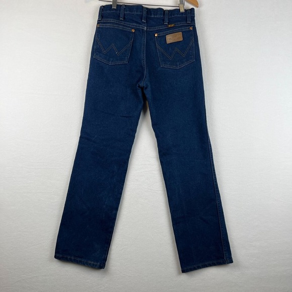 VTG Wrangler Jeans Mens 31x30 Regular Fit Dark Wash Denim Pants Classic - Picture 5 of 10